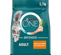 PURINA ONE BIFENSIS Dry Food for Adult Cats, Rich in Chicken, 1 Pack (1 x 5.7 kg)