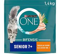 PURINA ONE Bifensis Senior 7+ Dry Cat Food, Rich in Chicken, Pack of 6 (6 x 1.5 kg)