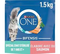 PURINA ONE | BIFENSIS | Specially Formulated to Meet the Nutritional Needs of Cats 7 Years and Over | Helps Support Vital Functions, Cell Repair | Salmon | Bag |