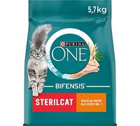PURINA ONE BIFENSIS STERILCAT Dry Food for Sterilised Cats, Rich in Chicken, 1 Pack (1 x 5.7 kg)