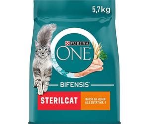 PURINA ONE BIFENSIS STERILCAT Dry Food for Sterilised Cats, Rich in Chicken, 1 Pack (1 x 5.7 kg)