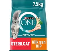 Purina ONE Bifensis Sterilized Adult Cat Food with Chicken and Wheat, 1 Bag of 7.5 kg