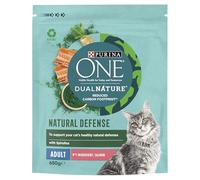 PURINA ONE Dual Nature Natural Defense Salmon Dry Cat Food 650g