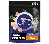 PURINA ONE High Protein Chicken Dry Cat Food 650g (pack of 4)