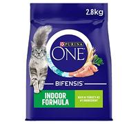 Purina ONE Indoor Cat Adult Dry Cat Food Rich in Turkey 2.8kg, Pack of 4