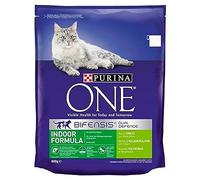 PURINA ONE | Indoor Dry Cat Food Turkey & Wholegrain 800g (Pack of 4)