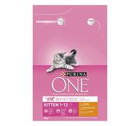 Purina ONE Kitten Cat Food Chicken & Wholegrain, Transparent, Chicken,