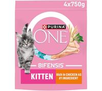 Purina ONE Dry Kitten Food Rich in Chicken 750g (Case of 4)