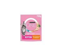 Purina ONE Kitten Dry Cat Food Rich in Chicken 750g, Pack of 4