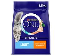 Purina ONE Light Dry Cat Food Rich in Chicken 2.8kg, Pack of 4