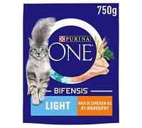Purina ONE Light Dry Cat Food Rich in Chicken 750g, Pack of 4