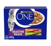 Purina ONE Adult Wet Cat Food Selective Palate - 8x85g, Pack of 5