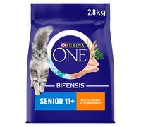 PURINA ONE Senior 11+ Chicken Dry Cat Food 2.8kg (Pack of 4)