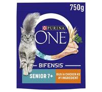 Purina ONE 7+ Dry Cat Food Rich in Chicken 750g, Pack of 4