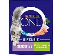 Purina ONE Sensitive Dry Cat Food Turkey and Rice 800 g (Pack of 4)