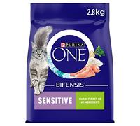 Purina ONE Sensitive Dry Cat Food Rich in Turkey 2.8kg, Pack of 4