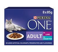 Purina One Adult Mini Fillets In Gravy Ocean Fish & Lamb 8x85g (Pack of 5)