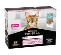 Purina Pro Plan Adult Delicate Digestion Ocean Fish in Gravy Wet Cat Food 10 pack