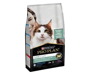 Purina PRO PLAN LiveClear Sterilised Senior 7+ | 1.4 kg | Complete Cat Food | Turkey