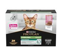 PURINA PRO PLAN Sterilised Maintenance Wet Food for Adult Cats Sterilised Pate with Salmon and Tuna 12 Cans of 85 g