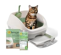 Purina Tidy Cats Litter Box System, BREEZE System Starter Kit Litter Box, Litter Pellets & Pads