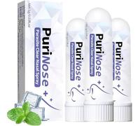 Purinose Inhaler,PuriNose Nasal Inhaler,Natural Soothing Nasal Inhaler,Memory Boost Refreshing Nose Inhaler Stick Natural Ingredients,Clean Your Nose and Enjoy Fresh Air (3 Pcs)