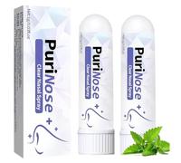PuriNose, PuriNose Nasal Inhaler, Soothing Nasal, Clean Your Nose and Enjoy Fresh Air, Support Breathing and Cleanse The Body, Refreshing Relief, All-Natural Ingredients, Portable (2pcs)