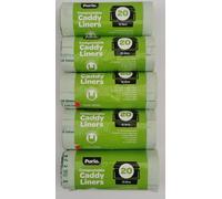 Purio Compostable Caddy Bin Liners, 100 Bags, 5 x 20, 15L