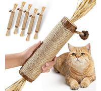 Puriq Silvervine Dental Sticks for Cats-Upgraded Thick & Long Design,2026 New Silvervine for Cats,Natural Catnip Chew Toys for Kittens Teeth Cleaning,Silvervine Sticks Cat Toys (5PCS)