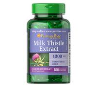Puritan's Pride Milk Thistle Extract 1000mg - 180 Softgels - Liver Support Supplement