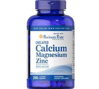 Puritan's Pride Premium Chelated Calcium Magnesium Zinc with Bone-Active Dietary Supplement for Bone Health Bone Density and Immune Function S
