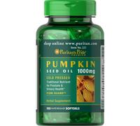 Puritan's Pride Pumpkin Seed Oil 1000mg for Men, 100 Softgels - Cold-Pressed, No Artificial Color, Flavor or Sweetener, No Preservatives (Code 221)