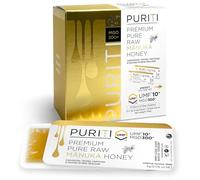 PURITI Genuine Raw Manuka Honey Snaps On The Go - UMF 10+ (MGO300+) 21 x 0.18oz Individual Snap Packets, Single Serve Honey Sticks for Tea, Travel & Snacks, Certified, Authentic Made in New Zealand