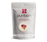Purition Cherry Bakewell - High Protein Wholefood Shake | 500g Natural Meal Replacement with Whey Protein for Keto Diet, Weight Loss & Healthy Breakfasts | 12 Servings
