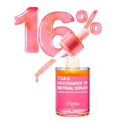 PURITO TXA 6% Niacinamide 10 Retinal Facial Serum, for Dark Spots, Post-Acne Marks, Uneven Tone & Hyperpigmentation, 16% Triple Active Formula for Clear Skin, Korean skincare, 30mL 1.01 fl.oz