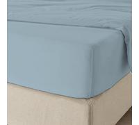 Purity Home Premium 300 Thread Count Super King Fitted Sheet with Deep Pockets - Organic 100% Cotton - Cool, Crisp & Breathable - Percale Weave Sheets - Elastic Superking Fitted Sheet - Aqua
