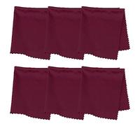Purity Microfiber Cleaning Cloth - Machine Washable, Lint-Free Korean Ultra-Fine Microfiber - Cleans Eyeglasses, Screens, Lenses, Phones and Other Delicate Surfaces - Made in USA - 6 Pack, Burgundy