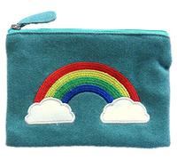 Purity Products Rainbow Felt Purse,Wallet,Coin Purse, Fair Trade