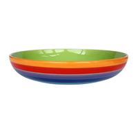 Purity Style Hand Painted Rainbow Stripe Ceramic 22 cm Pasta Bowl