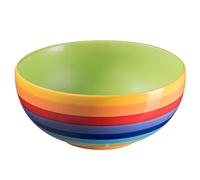 Purity Style Hand Painted Rainbow Stripe Ceramic Cereal Bowl
