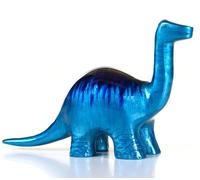 Purity Style Nessie - Brontosaurus - Diplodocus - Recycled Polished Aluminium Dinosaur Ornament - Paperweight - Statue - Blue