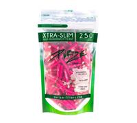 Purize Carbon Activated Extra Slim Filter Tips - 6mm - (250 Pack) - Enhance Your Smoking Experience with Advanced Filtration Technology - with Vastu Storage Mylar Bag (Pink)