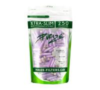Purize Carbon Activated Extra Slim Filter Tips - 6mm - (250 Pack) - Enhance Your Smoking Experience with Advanced Filtration Technology - with Vastu Storage Mylar Bag (Purple)
