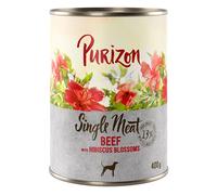 Purizon Single Meat 6 x 400g - Beef with Hibiscus Blossoms