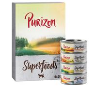 Purizon Superfoods 6 x 70g - Mixed Pack (2 x Chicken, 2 x Tuna, 1 x Wild Boar, 1 x Venison)