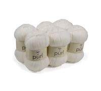 Purl 100g Premium Acrylic Yarn 101 White, Pack of 12