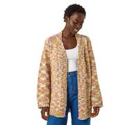Roman Originals Purl Longline Knit Cardigan for Women UK - Ladies Everyday Holiday Spring Summer Comfy Soft Evening Vacation Work Party - Amber - Size 12