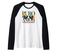 Puro Amor Venezolano Venezuelan Pride Quote Latin Heritage Raglan Baseball Tee