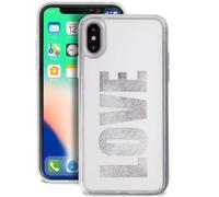 Puro Cover Aqua Love Glitter Case Protection Cover Snap-On Bag for iPhone X / XS