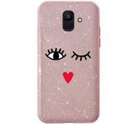 Puro Eyes Glitter Cover Protective Case Hard Case Bag For Samsung Galaxy A6 2018